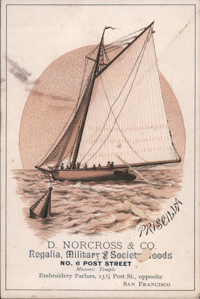 D. Norcross & Co., Regalia, Military and Society Goods San Francisco California