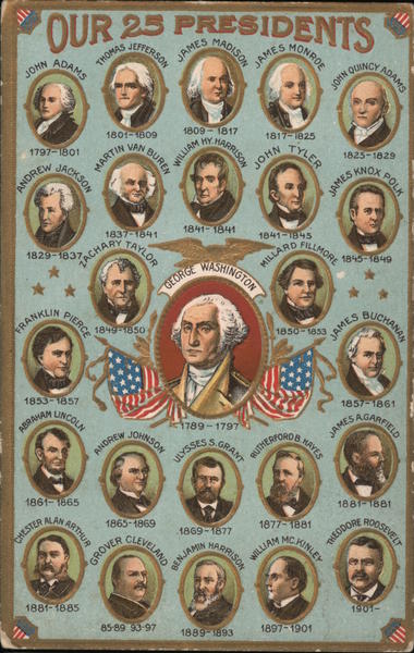 Our 25 Presidents Postcard