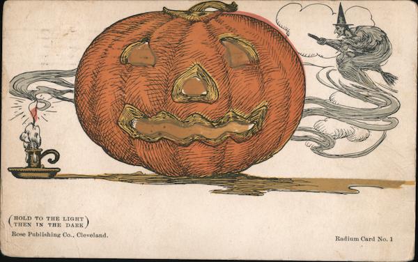 Rare Halloween Radium Card Glow in Dark/Hold to Light