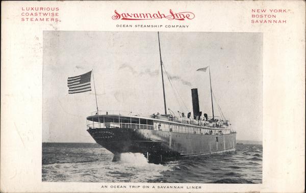 An Ocean Trip On A Savannah Liner Steamers