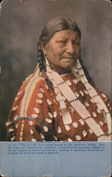 Tells Lie squaw of northern indian, native costume