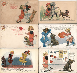 Lot of 6: Outcault Buster Brown Yellow Kid Postcards Postcard