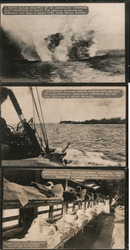 Lot of 3: American Torpedo Boat, German Submarine Postcard
