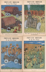 Lot of 4: Private Breger Postcard