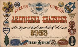 Evelyn Curro's third annual Americana Calendar Antique Automobile Edition 1953 Trade Card