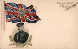 Major-Gen. T. Kelly Kenny. C.B., British VR flag Postcard