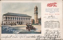 Seeing Boston In An Oldsmobile (1905) Cars Postcard Postcard Postcard