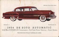 1954 De Soto Automatic With New Powerflite Transmission Full-Time Power Steering Power Brakes Postcard