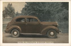 1938 Plymouth 2 Door Sedan Postcard