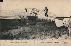 1914. Vedrines Starting for Reconnoitering Upon His Machine "The Vack" Postcard