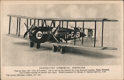 Vickers-Vimy Commercial Aeroplane Postcard