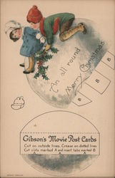 An All Round Merry Christmas - Gibson's Movie Post Cards Postcard