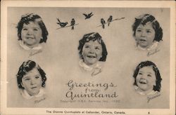 "Greetings from Quintland" - The Dionne Quintuplets Postcard