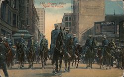 Mounted Police squad on parade Postcard