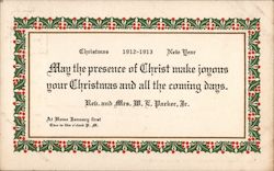 May the presence of Christ make joyous your Christmas and all the coming days Postcard