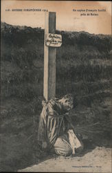Guerre Europeenne 1914 - Un Espion Francais Fasille pres de Reims Postcard