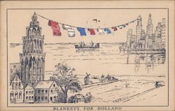Blankets for Holland - Clothesline Across the Ocean New York, NY World War II Postcard Postcard Postcard