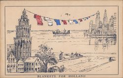 Blankets for Holland - Clothesline Across the Ocean Postcard