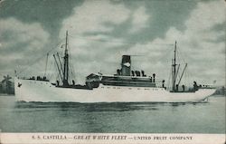 S.S. Castilla Great White Fleet United Fruit Company Postcard