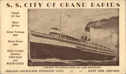 S.S. City of Grand Rapids Postcard