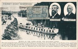Packet Boat "Marshall", Queen of the James River and Kanawha Fleet Postcard