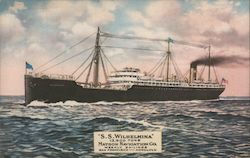 "S.S. Wilhelmina" 13,500 Tons. Matson Naivgation Co. Postcard