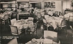 Coral Dining Room S.S. Lurline Postcard