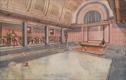 M.S. Chichibu Maru - swimming pool Postcard