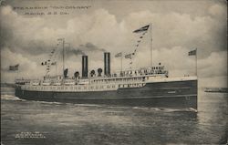 Steamship Old Colony Maine, S.S. Co. Postcard