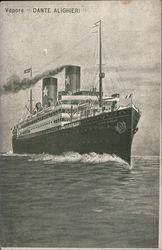 Vapore "Dante Alighieri" Steamers Postcard Postcard Postcard