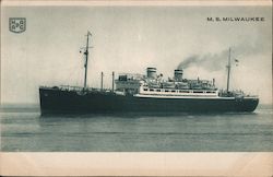 MS Milwaukee, Hamburg-America Line Postcard