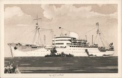 "Vietnam" de la Compagnie des Messageries Maritimes France Postcard Postcard Postcard