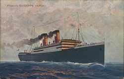 Giuseppe Verdi at sea, Transatlantic Italiana Postcard