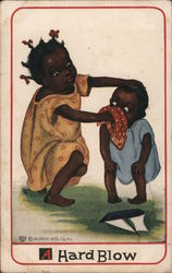 A Hard Blow Black Americana Postcard Postcard Postcard