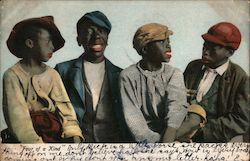 "Four of a Kind" Black Americana Postcard Postcard Postcard