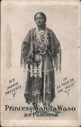 Princess Wah-ta-Waso as "Pamnena" Postcard