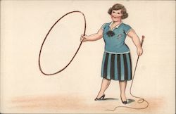 Woman With A Hoop And Whip Postcard