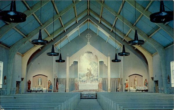 Interior Of New St. Francis Of Assisi Catholic Church Auburn New York