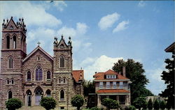 St. Patrick Church And School-Rectory Troy, OH Postcard Postcard