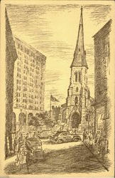 Grace Episcopal Church Utica, NY Postcard Postcard