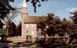 Historic Long Island Presbyterian Church Setauket, NY Postcard 