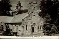Big Moose Community Chapel New York Postcard 