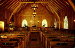 Interior Of Big Moose Community Chapel New York Postcard Postcard