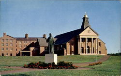 Christ the Teacher Cahpel and Statue North Andover, MA Postcard Postcard