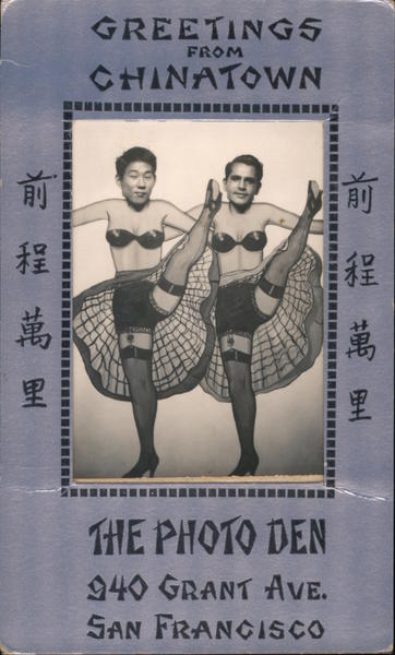 Male Can-Can Dancers, The Photo Den - Chinatown San Francisco California