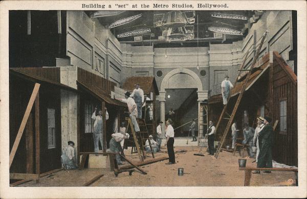 Building a set at Metro Studios Hollywood California