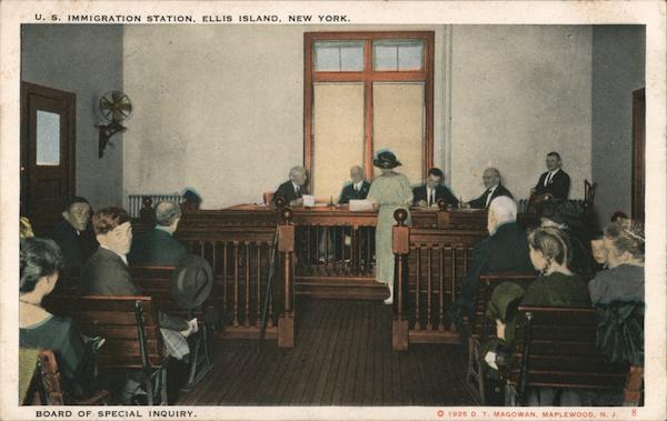 U.S. Immigration Station Board of Special Inquiry, Ellis Island New York City
