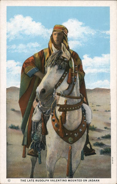 The Late Ruldolph Valentino Mounted on Jadaan Actors