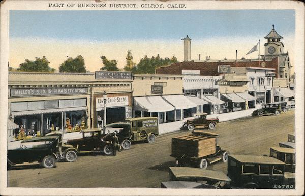 Part of Business District Gilroy California