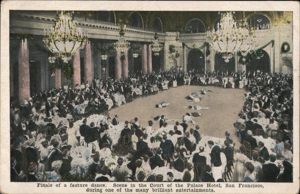 Finale of a Feature Dance Scene in the Court of the Palace Hotel During One of the Many Brilliant Entertainments